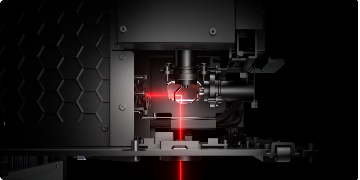 Creality Falcon T1 optical path and internal beam-steering assembly
