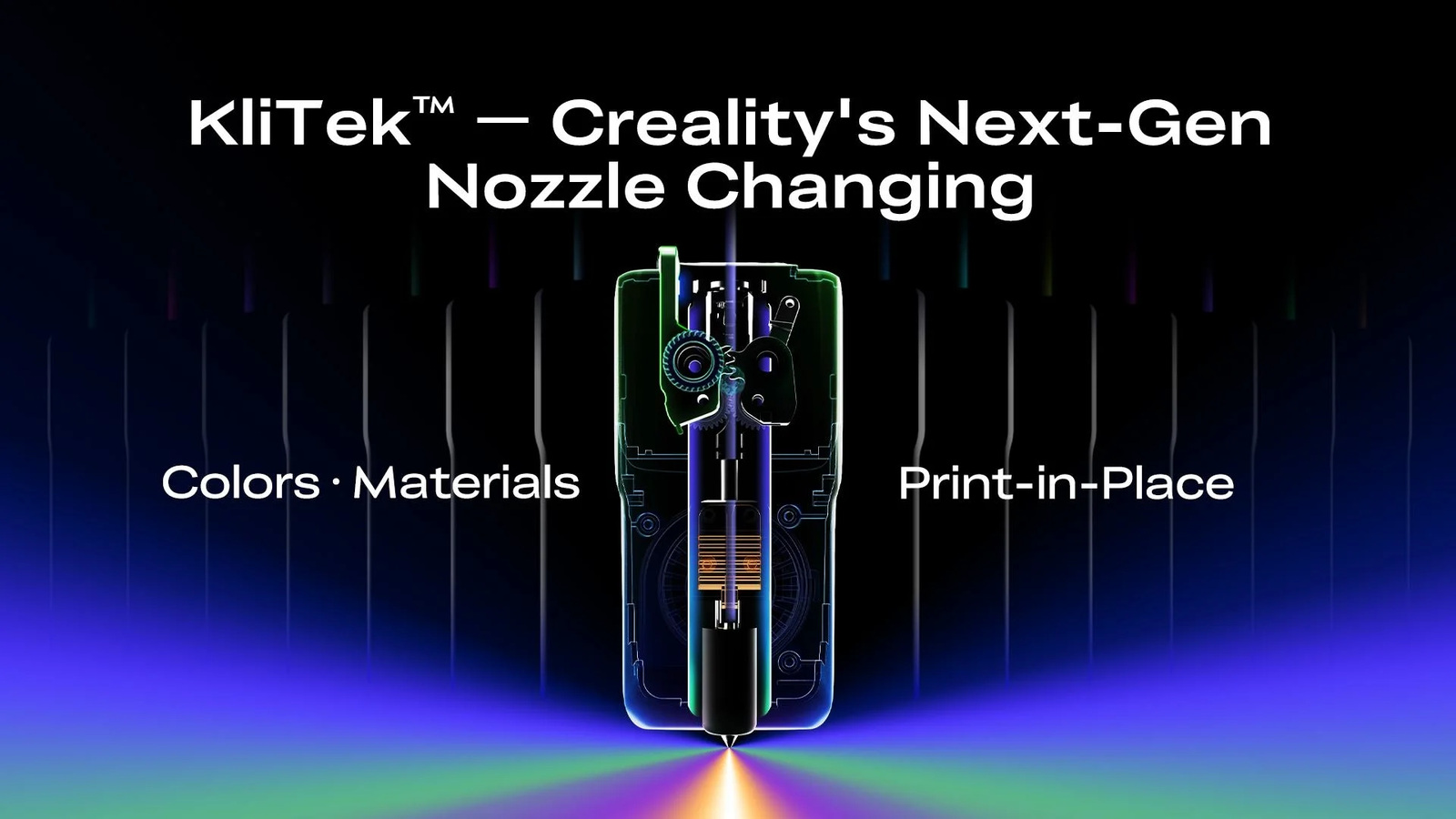 Official Creality image for the K3 with KliTek announcement