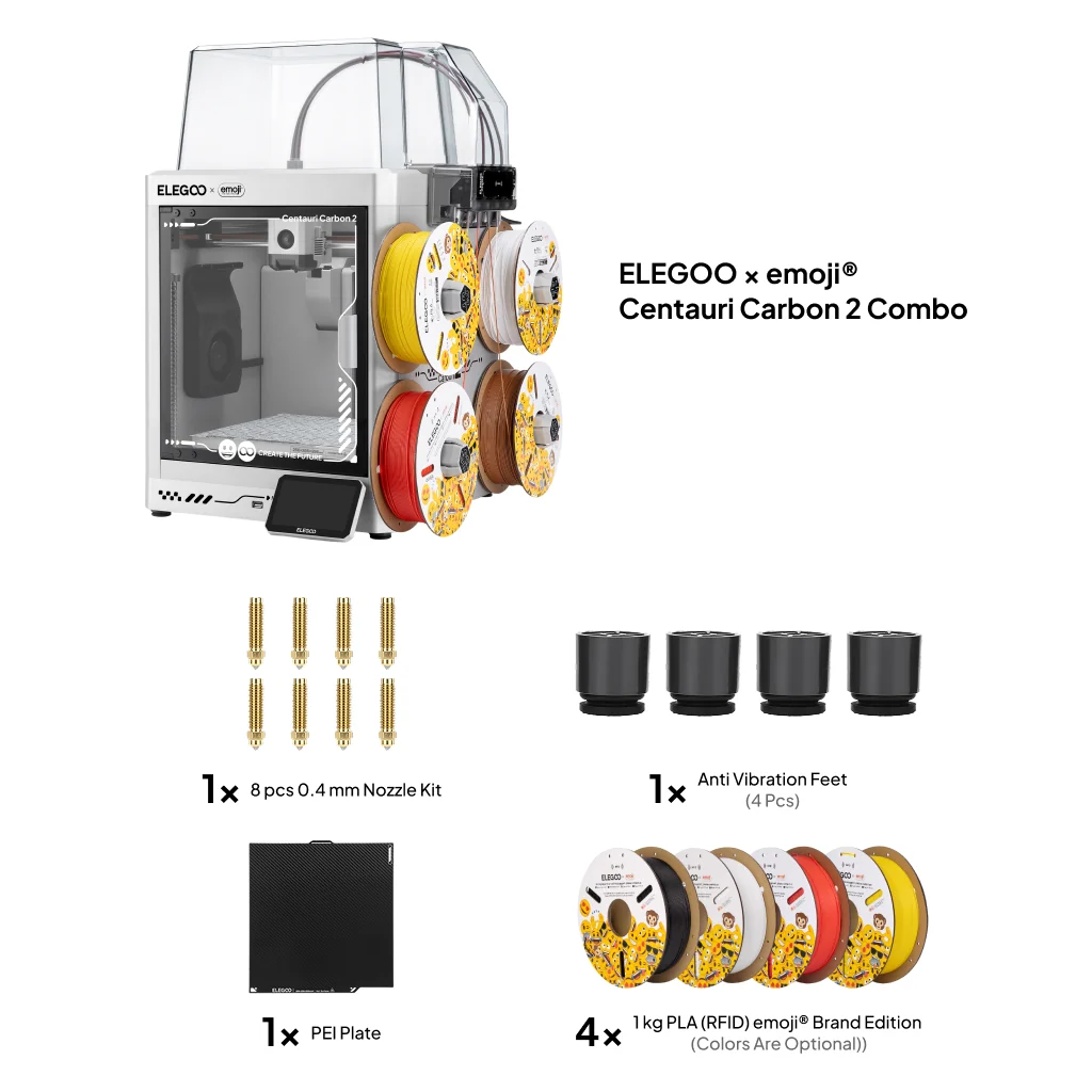 Official Elegoo image showing the Centauri Carbon 2 Combo or an example print