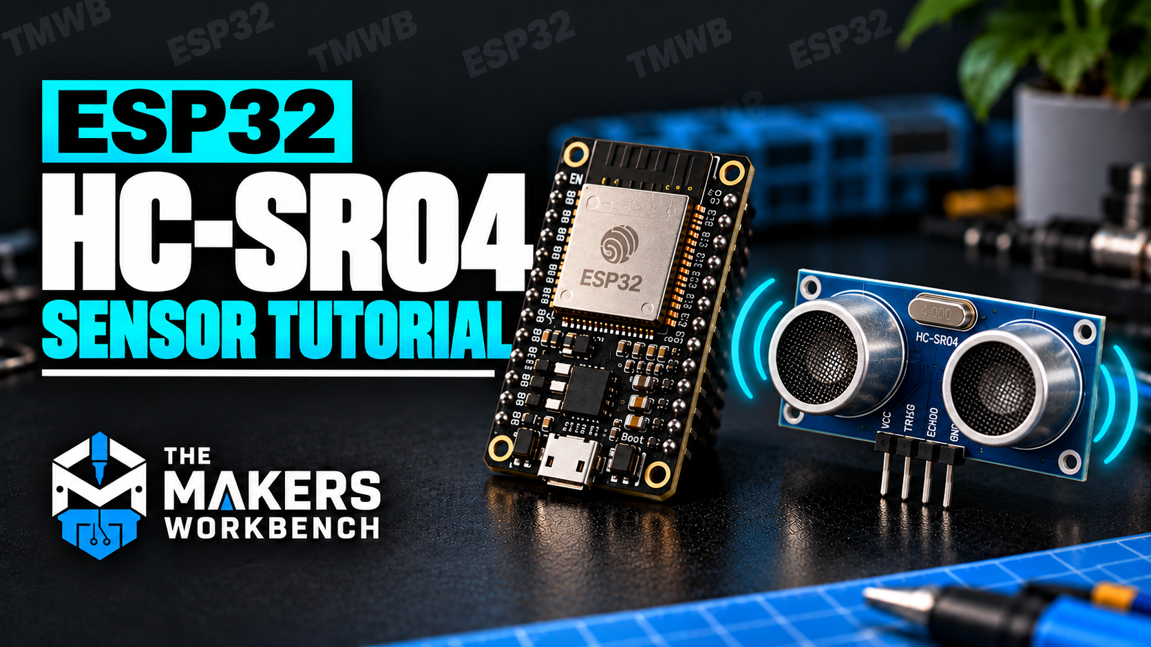 ESP32 HC-SR04 Sensor Tutorial card (horizontal)