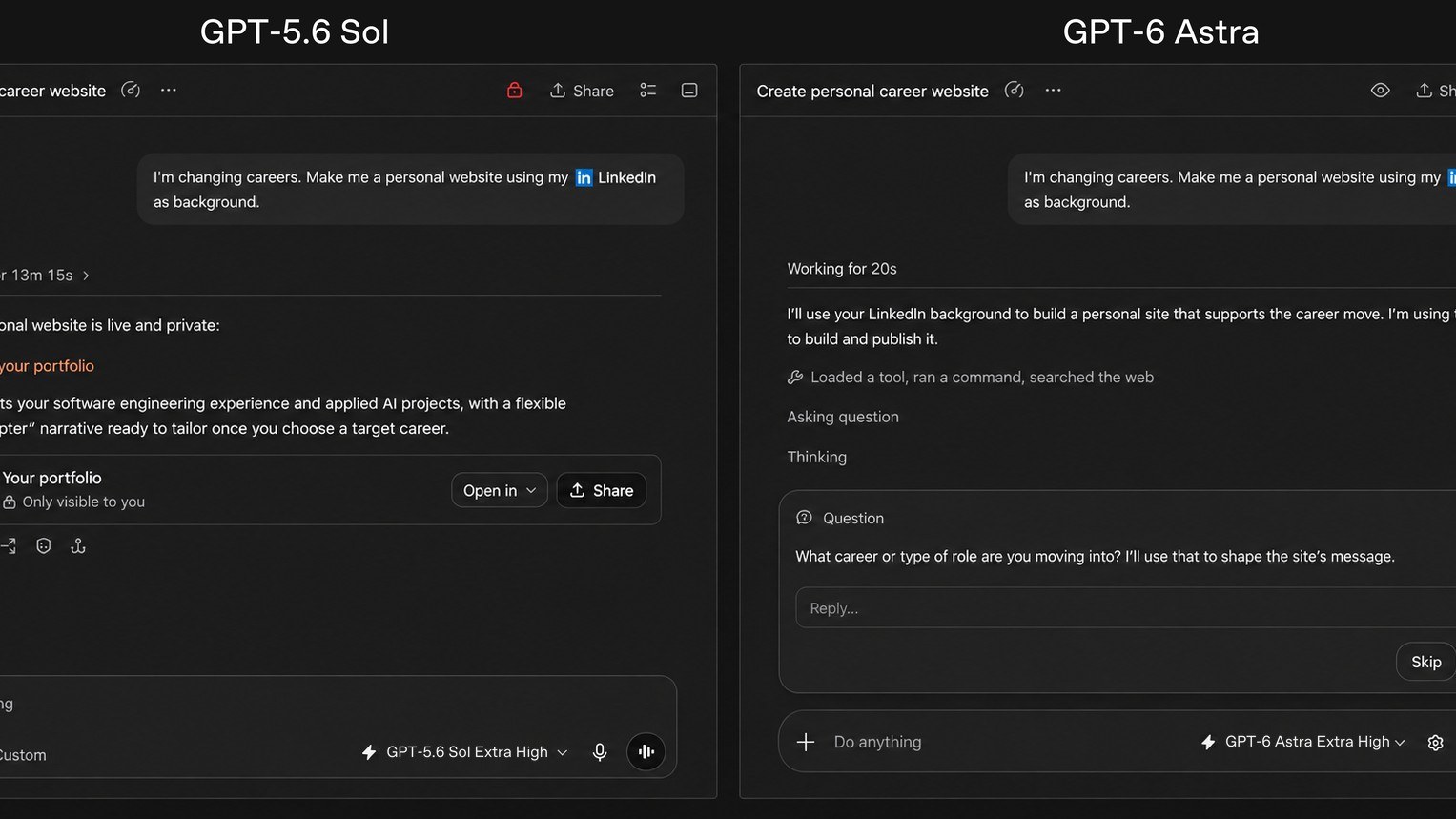 OpenAI's announcement graphic for GPT-6 Astra.