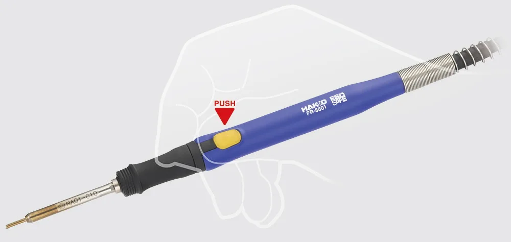 The FR-850 handpiece with its push button
