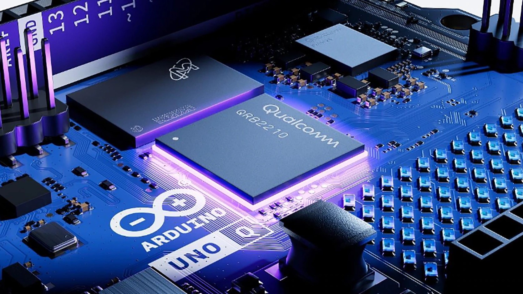 The Qualcomm QRB2210 processor on the Arduino UNO Q board