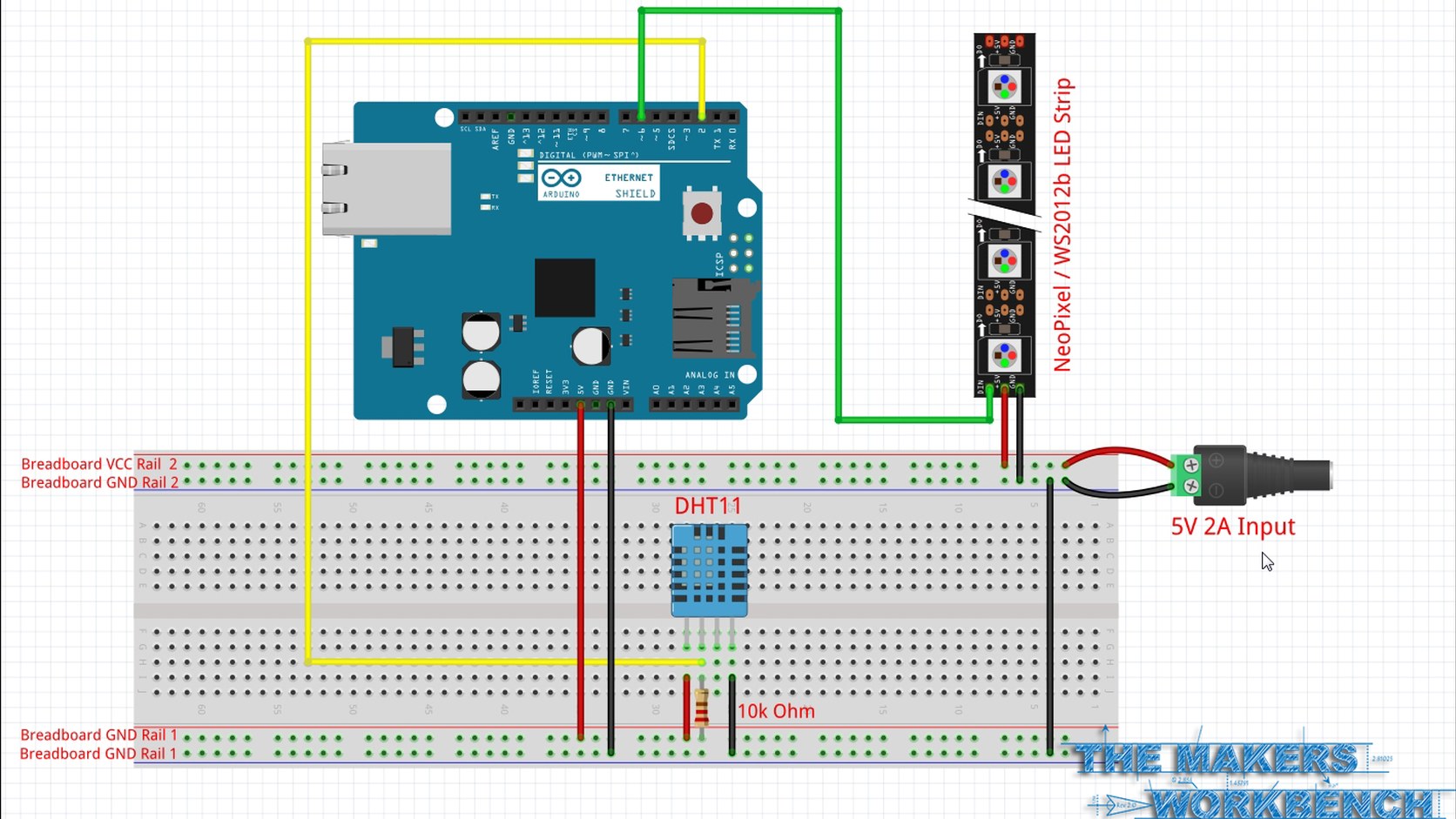 DHT11 Based Temperature Monitoring with NeoPixels