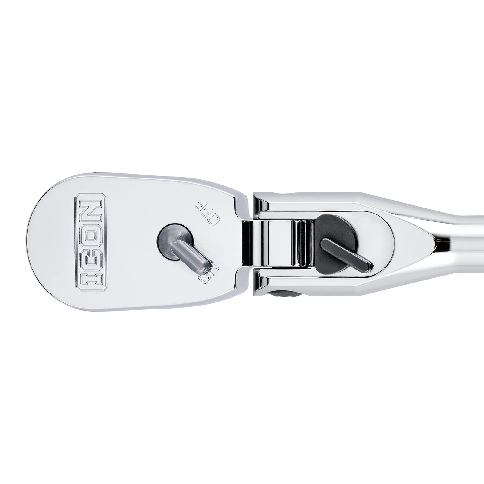 Top view of the ICON G2 locking flex head showing its pivot