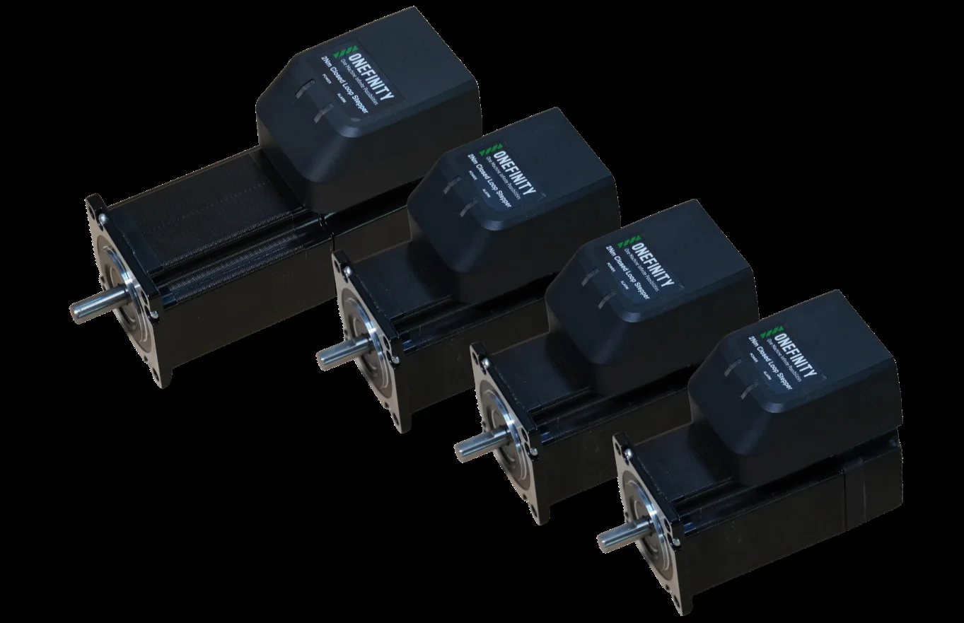 The four closed-loop stepper motors for the Gen 2 Elite's axes