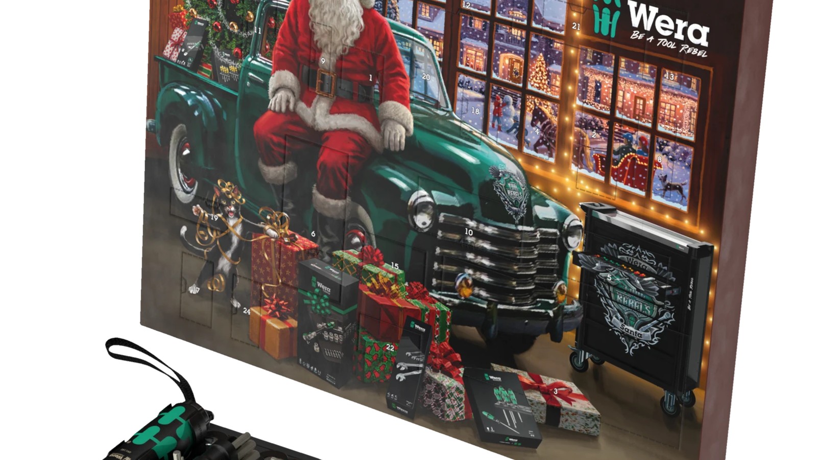 Wera 2026 Advent calendar box with a holiday illustration