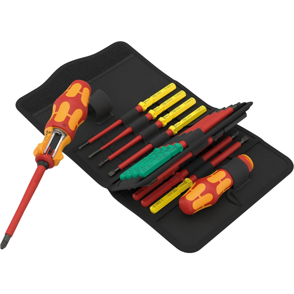 Kraftform Kompakt VDE set with ratchet handle and interchangeable blades