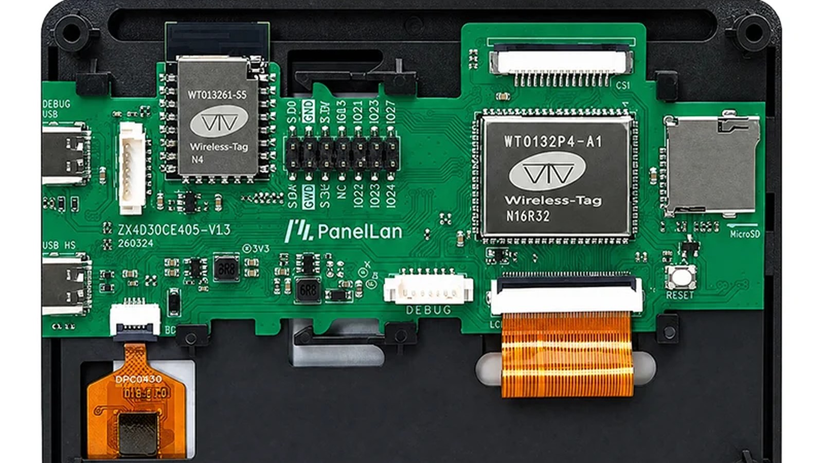Back of the Wireless-Tag WT32P4C5-43S board showing both ESP32 modules