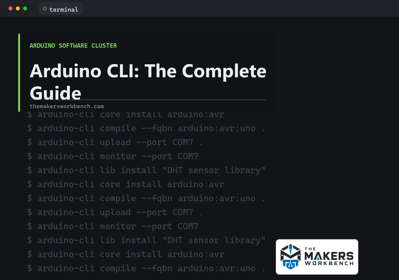 Arduino CLI: The Complete Guide to Arduino Development From the Command Line cover image