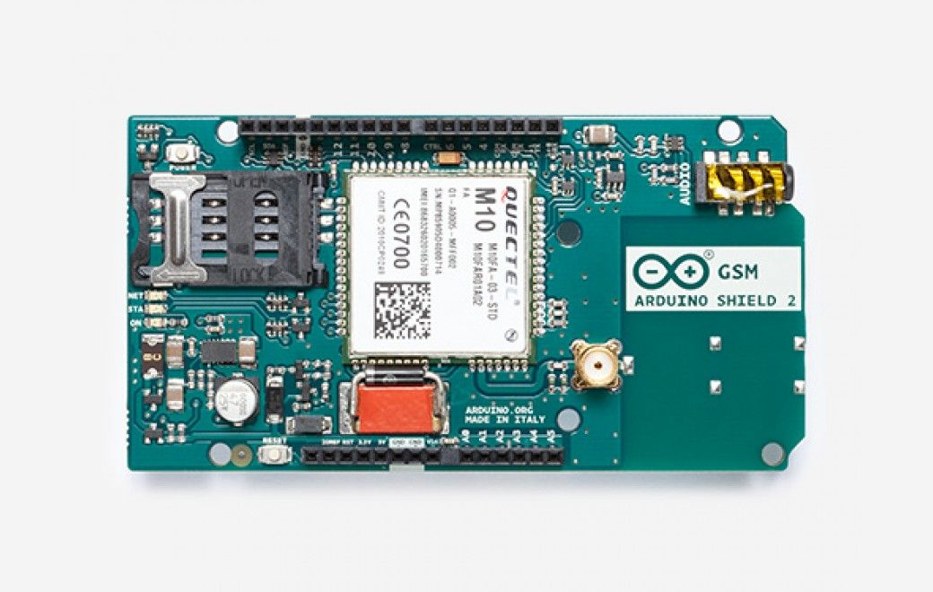 Photo of the Arduino GSM Shield