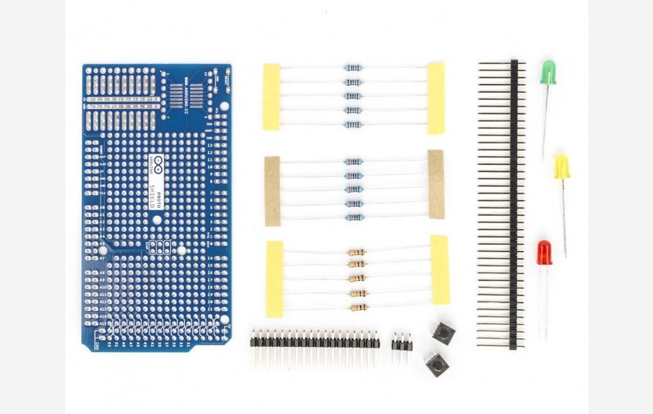 Photo of the Arduino Proto Extension Kit and Mega Proto Kit