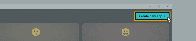 The Create new app control in App Lab's My Apps view.