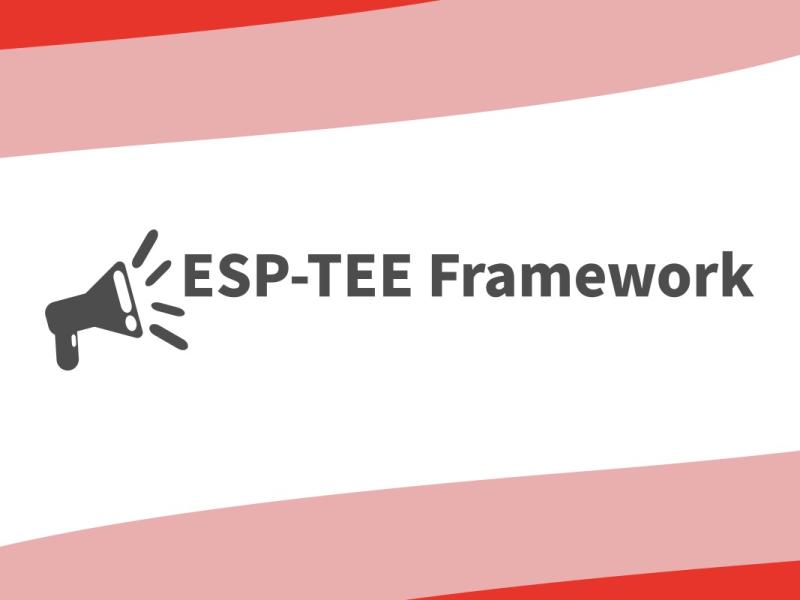 Official ESP-TEE Framework announcement graphic