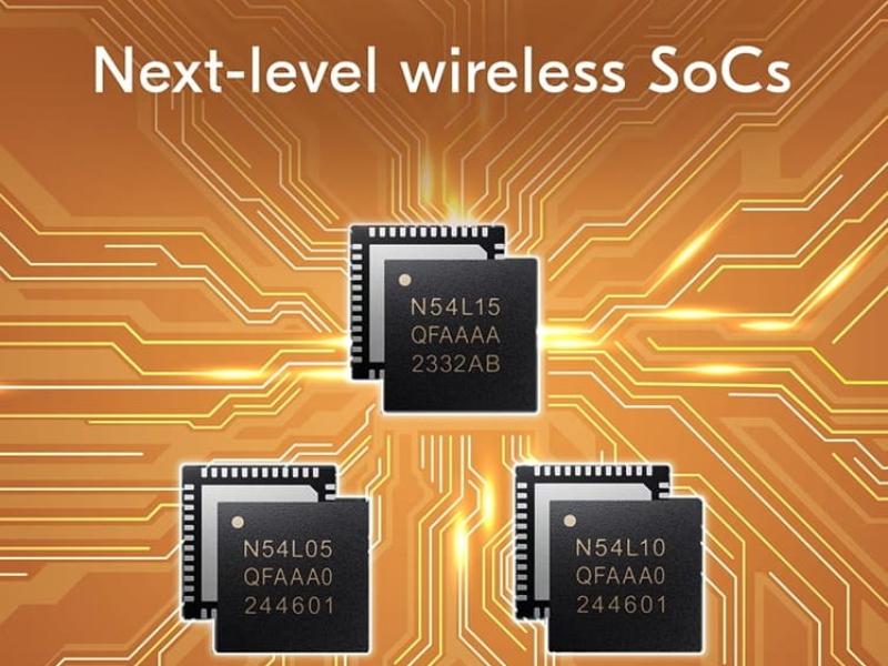 Official Nordic Semiconductor image of the nRF54L15, nRF54L10, and nRF54L05 wireless SoCs