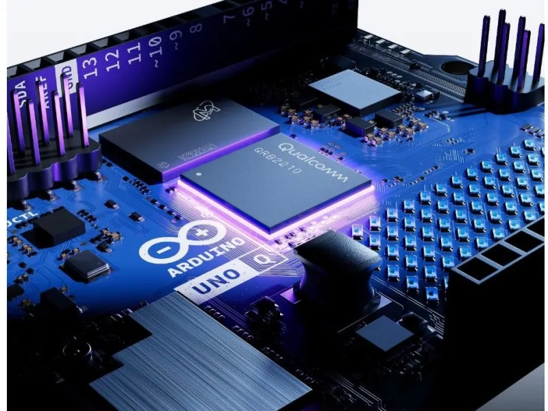 Official press image of the Arduino UNO Q development board