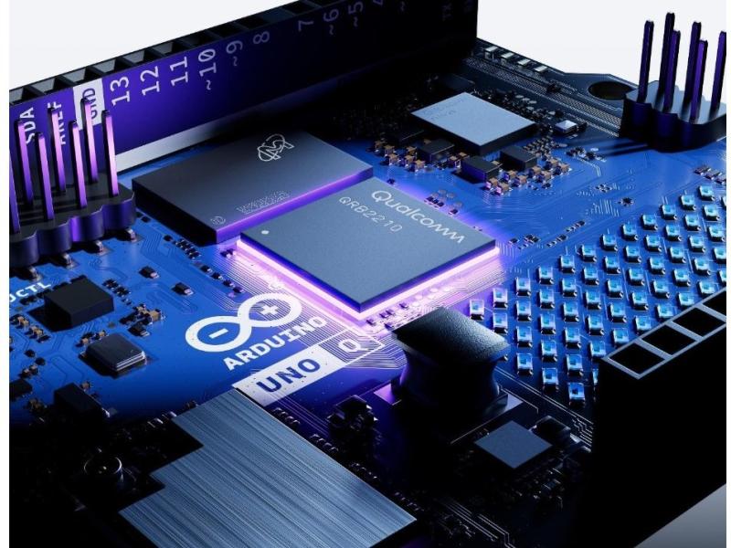 Official press image of the Arduino UNO Q development board