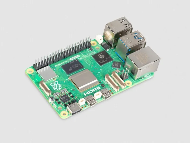 Official product photograph of the 16GB Raspberry Pi 5