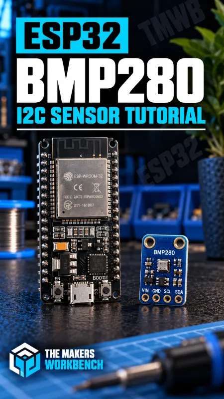ESP32 BMP280 I2C Sensor Tutorial card (vertical)