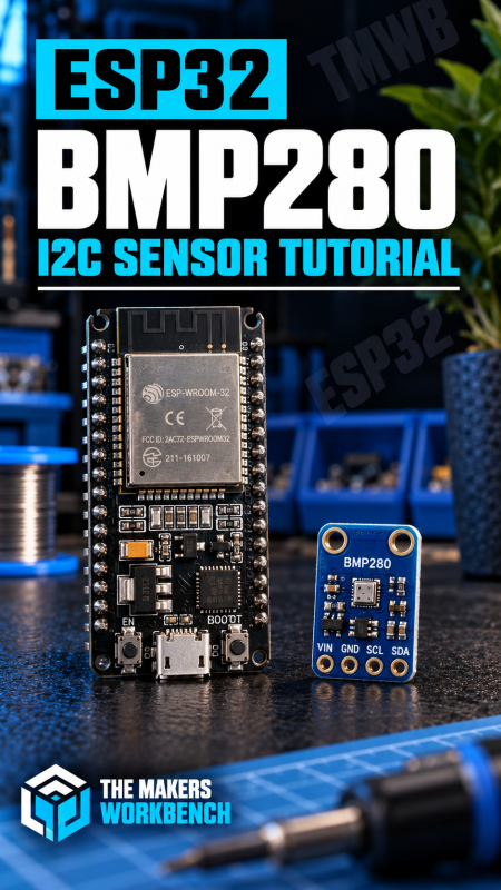 ESP32 BMP280 I2C Sensor Tutorial card (vertical)