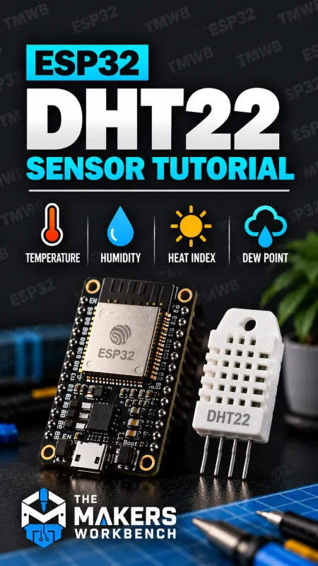 ESP32 DHT22 Sensor Tutorial card (vertical)