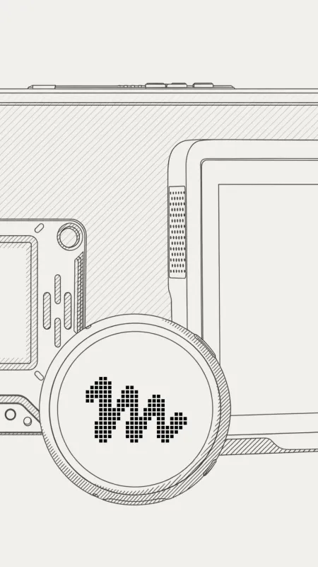 Line drawing of Muse gadget devices with the Muse logo