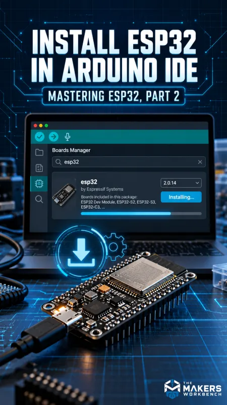 Mastering ESP32 Part 2: Installing and Configuring ESP32 Support in Arduino IDE card (vertical)