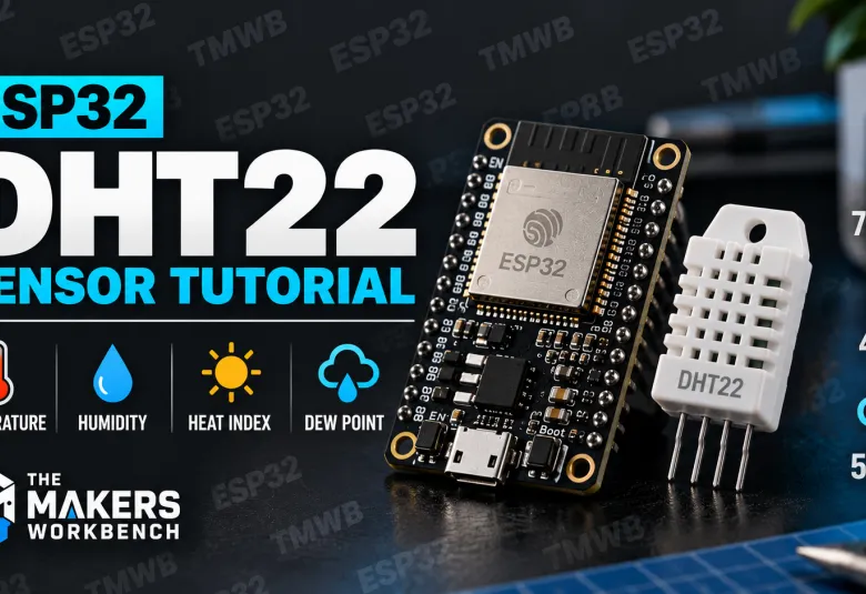 ESP32 DHT22 Sensor Tutorial card (horizontal)