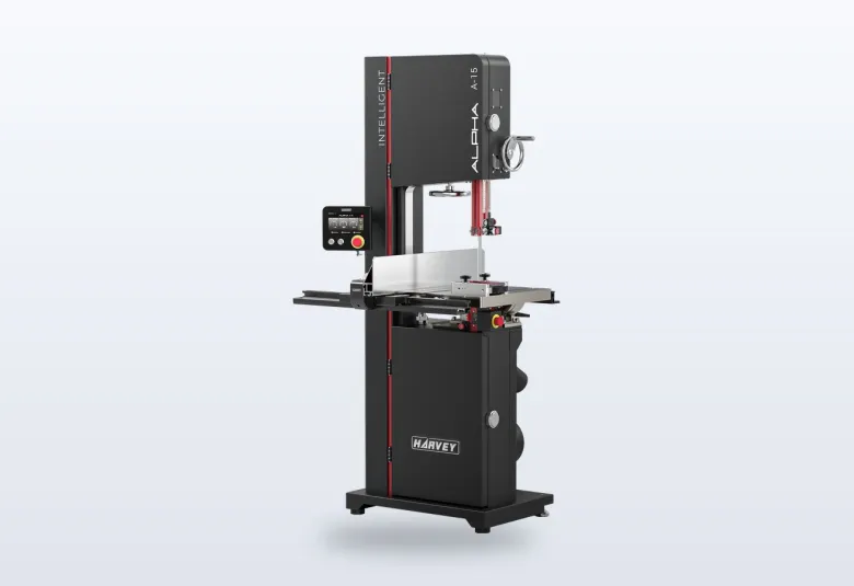 Harvey Alpha A-15 15-inch bandsaw with its touchscreen panel