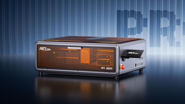 Creality Falcon A1 Pro enclosed laser engraver shown in an official product image