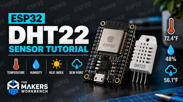 ESP32 DHT22 Sensor Tutorial card (horizontal)