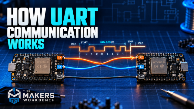 How UART Communication Works card (horizontal)