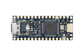 Top view of the Arduino Nano R4 development board