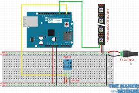 DHT11 Based Temperature Monitoring with NeoPixels