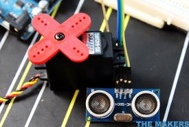 Triggering a servo using an HC-SR04 distance sensor and an Arduino