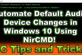 Use NirCMD To Change Default Audio Device in Windows on Startup