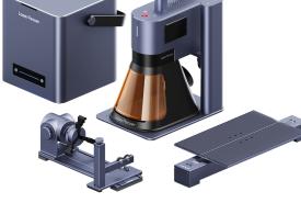 LaserPecker LP5 engraver and official accessory bundle