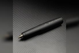 MINIWARE AirGo 140 pen-shaped hot-air gun resting on its small stand