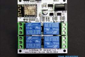 LinkNode R4 ESP8266 4-channel relay board, top view