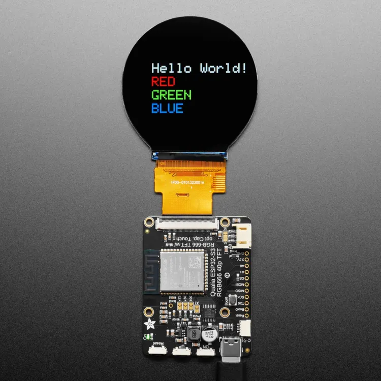 Adafruit Qualia Makes Large RGB TFT Displays Practical on ESP32-S3
