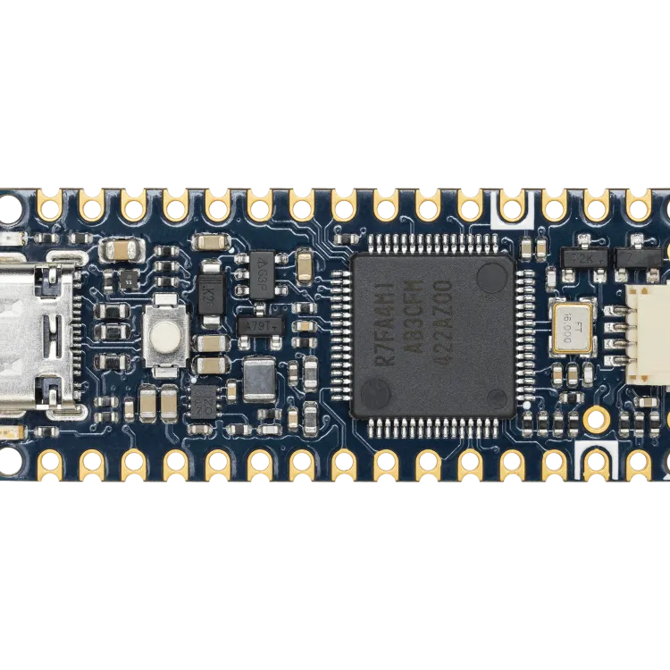Top view of the Arduino Nano R4 development board