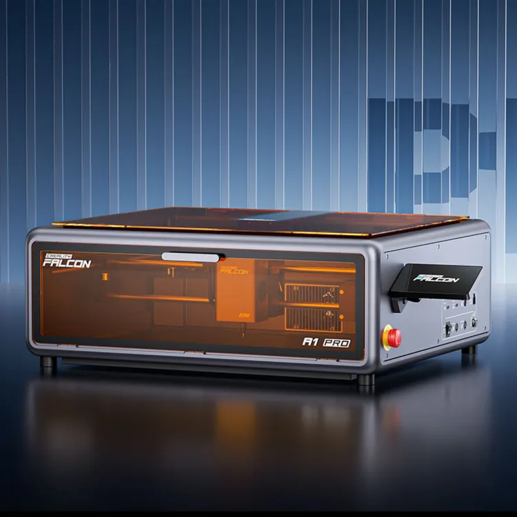 Creality Falcon A1 Pro enclosed laser engraver shown in an official product image