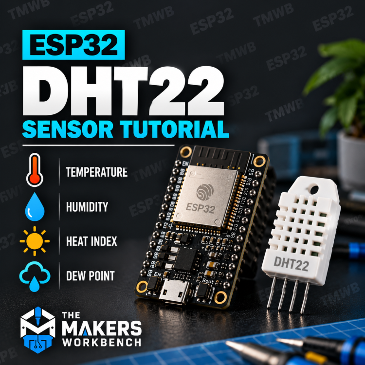 ESP32 DHT22 Sensor Tutorial card (square)