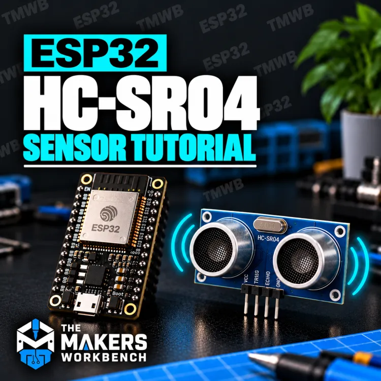 ESP32 HC-SR04 Sensor Tutorial card (square)