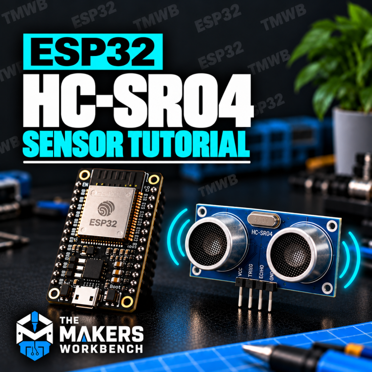 ESP32 HC-SR04 Sensor Tutorial card (square)