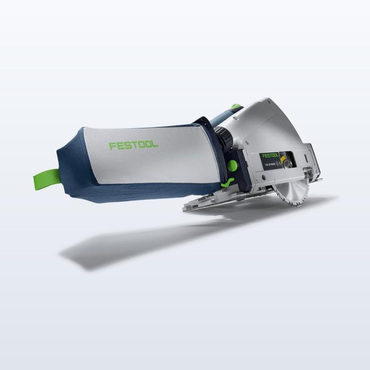 Festool TSC 55 KS cordless track saw on a guide rail