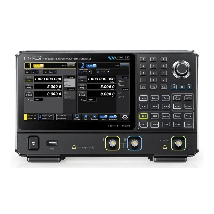 FNIRSI DPG1122 waveform generator with its accessories