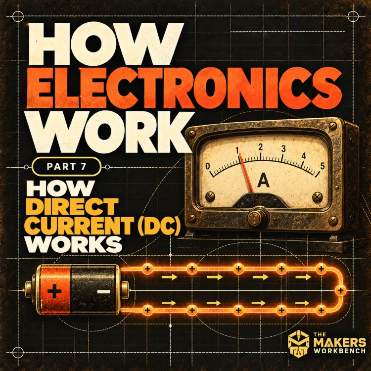 How Direct Current (DC) Works: Mastering Fundamental Electronics Part 07 card (square)