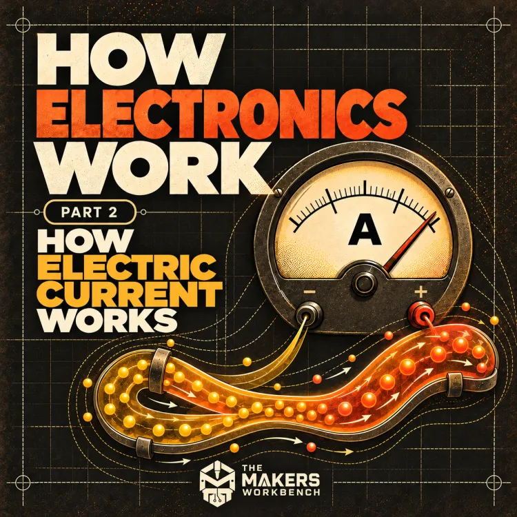 How Electric Current Works card (square)
