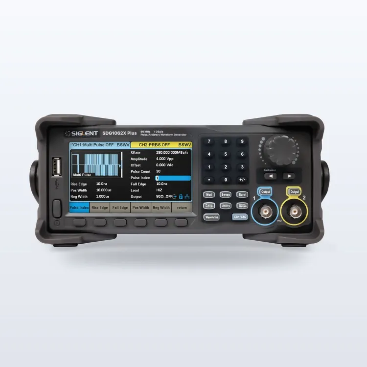 Siglent SDG1000X Plus function and arbitrary waveform generator with its 4.3-inch display